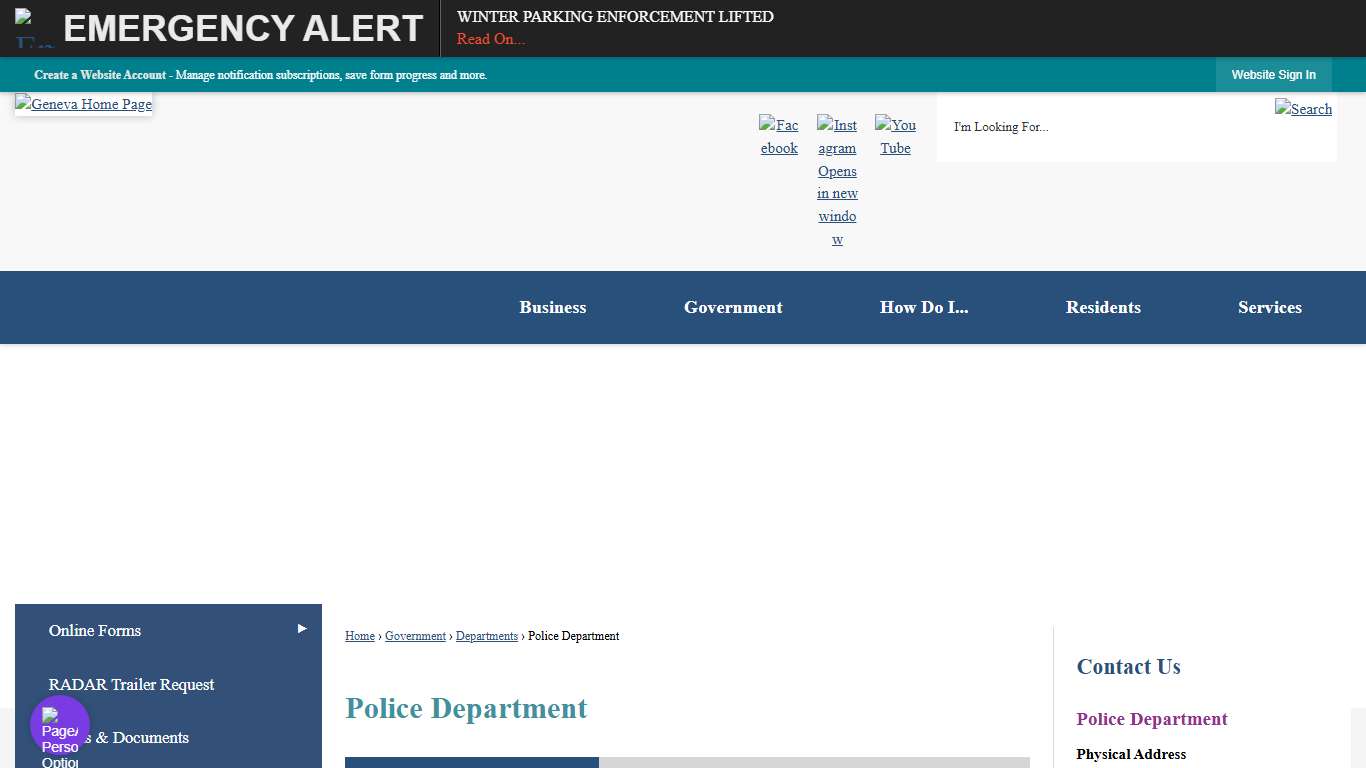 Police Department Geneva, NY